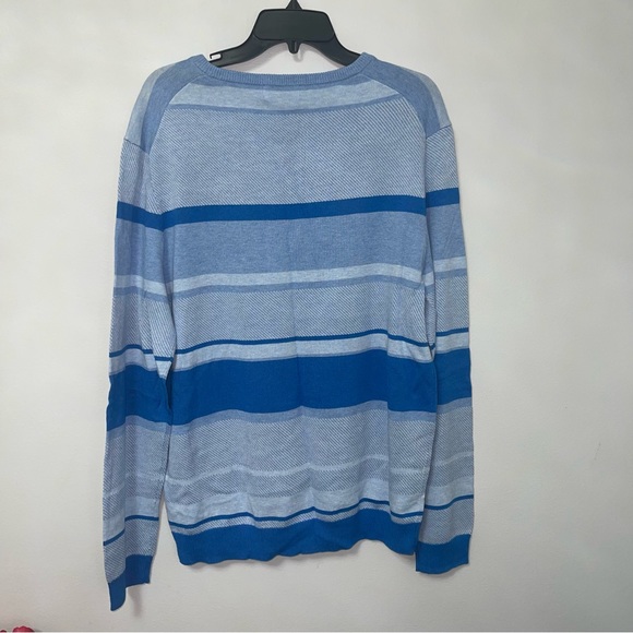 Calvin Klein Mens V-Neck Blue Long Sleeves Sweater- Size XL - New With Tag - Picture 9 of 10